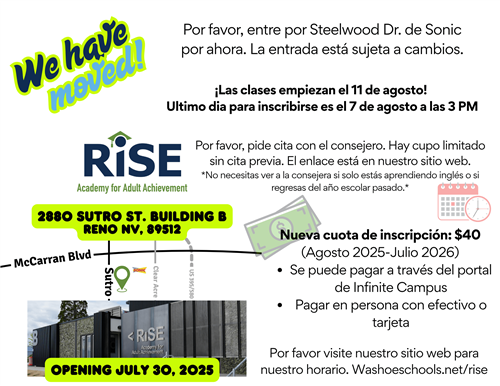 Opening july 30th classes start august 11th appointments needed for counselor